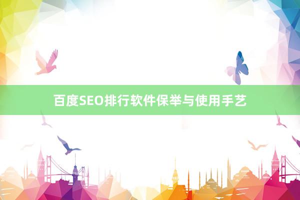 百度SEO排行软件保举与使用手艺
